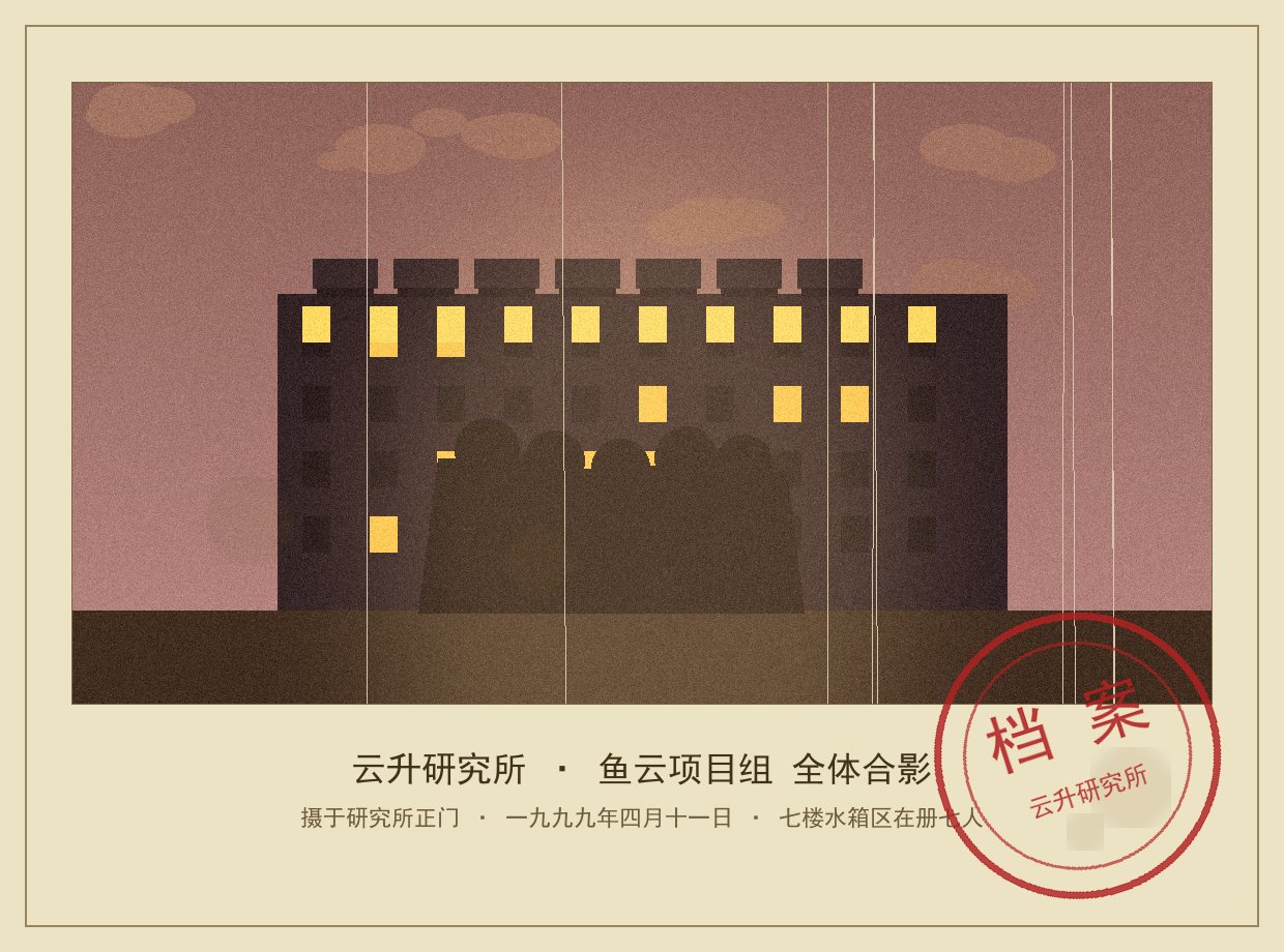 1999年4月11日 云升研究所鱼云项目组合影